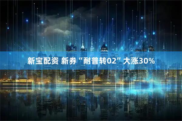 新宝配资 新券“耐普转02”大涨30%