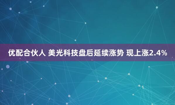 优配合伙人 美光科技盘后延续涨势 现上涨2.4%