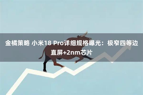 金橘策略 小米18 Pro详细规格曝光：极窄四等边直屏+2nm芯片